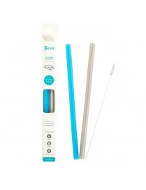 Fommi, Słomki Wielorazowe Grey/Blue 2 szt