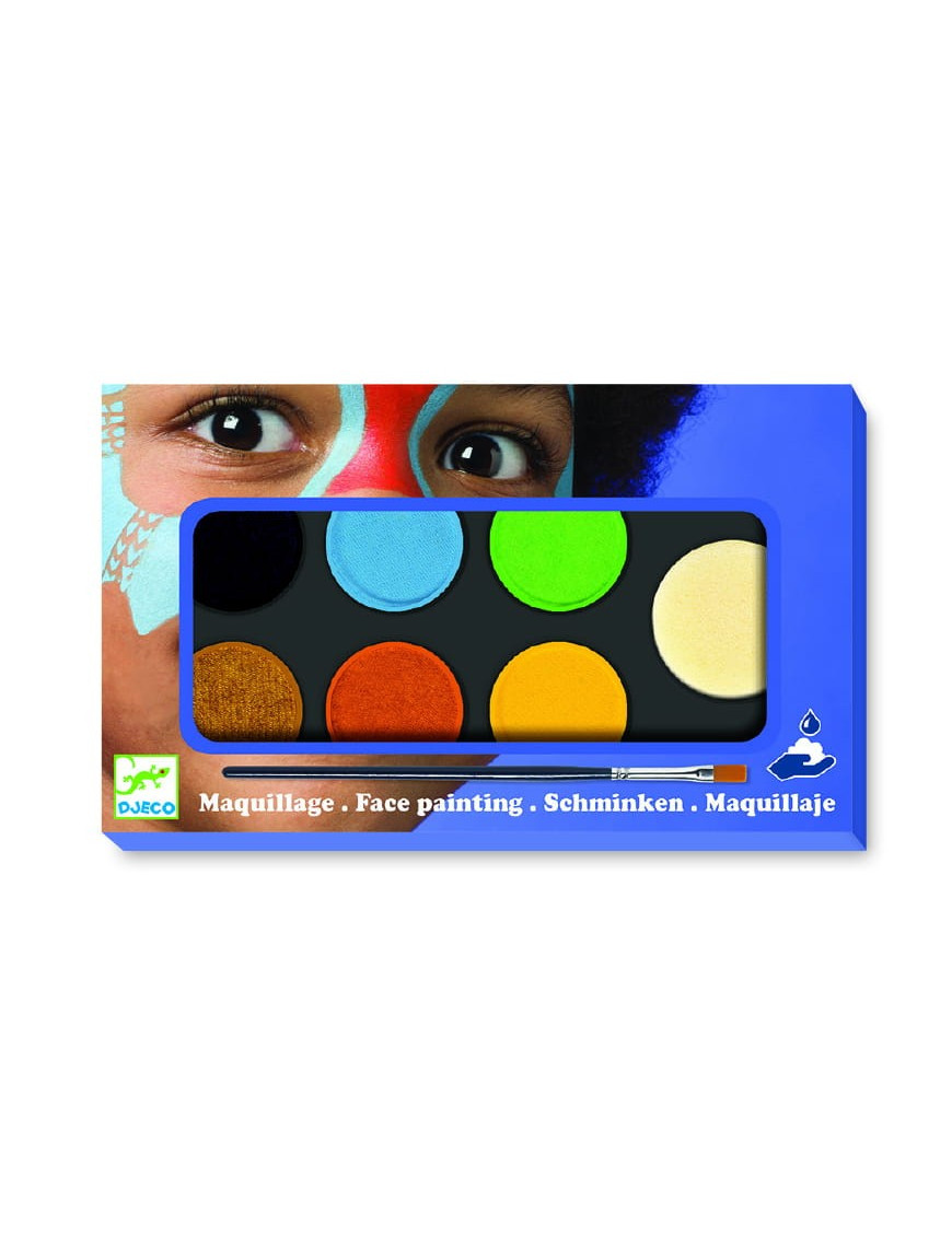Djeco, Farby do malowania twarzy NATURE - 6 kolorów