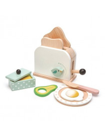 Tender Leaf Toys, Drewniany toster z zestawem śniadaniowym, Mini Chef