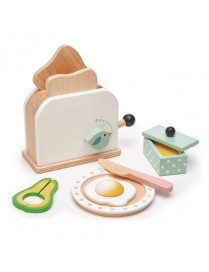 Tender Leaf Toys, Drewniany toster z zestawem śniadaniowym, Mini Chef