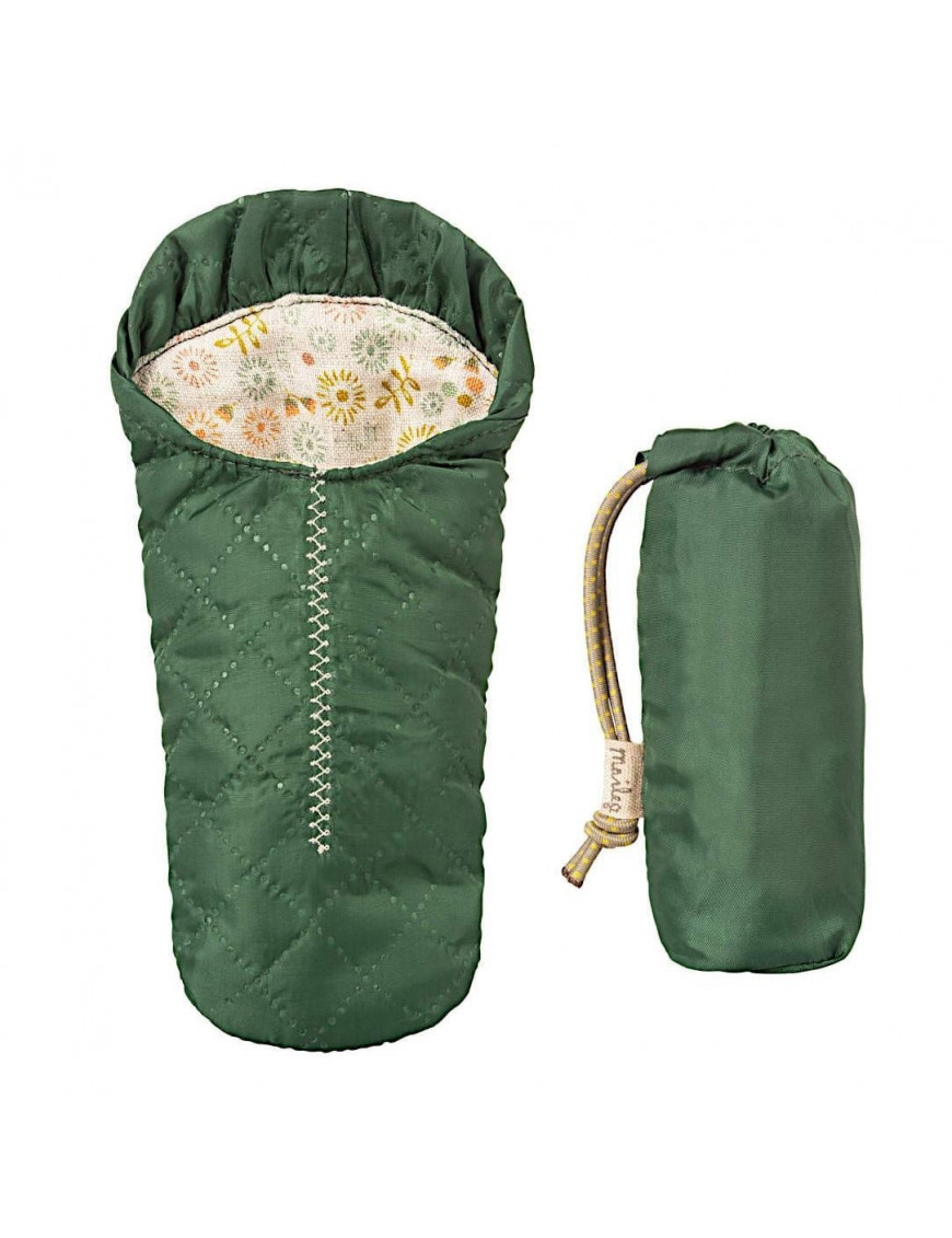Maileg, Akcesoria dla lalek - Sleeping bag, Small mouse - Green