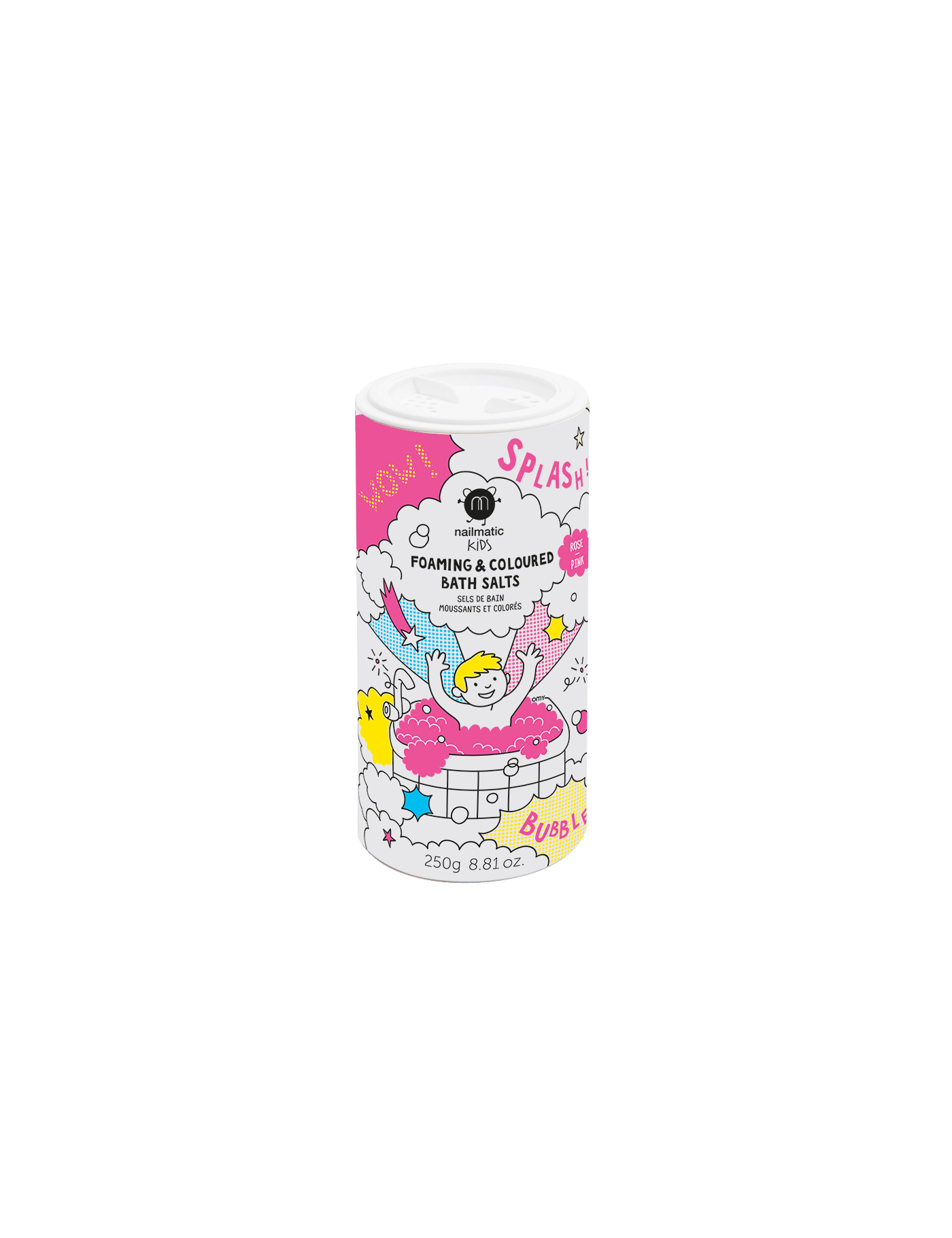 Nailmatic, Pink salts – Różowa pieniąca się sól do kapieli dla dzieci