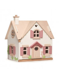 Tender Leaf Toys, Drewniany dwupiętrowy domek dla lalek z wyposażeniem