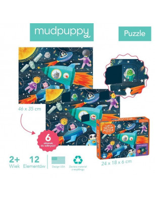 Mudpuppy, Puzzle z okienkami Kosmos 12 elementów 2+