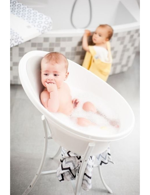 Shnuggle, wanienka z piankowym oparciem, szary