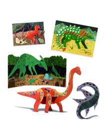 Djeco, Zestaw artystyczny "Świat Dinozaurów"