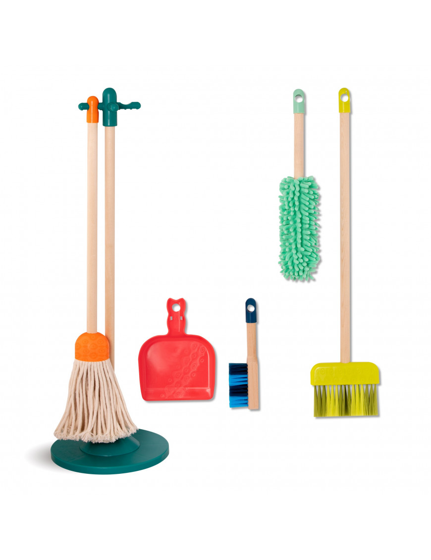 b. toys, Clean ‘n’ Play – drewniany zestaw do sprzątania