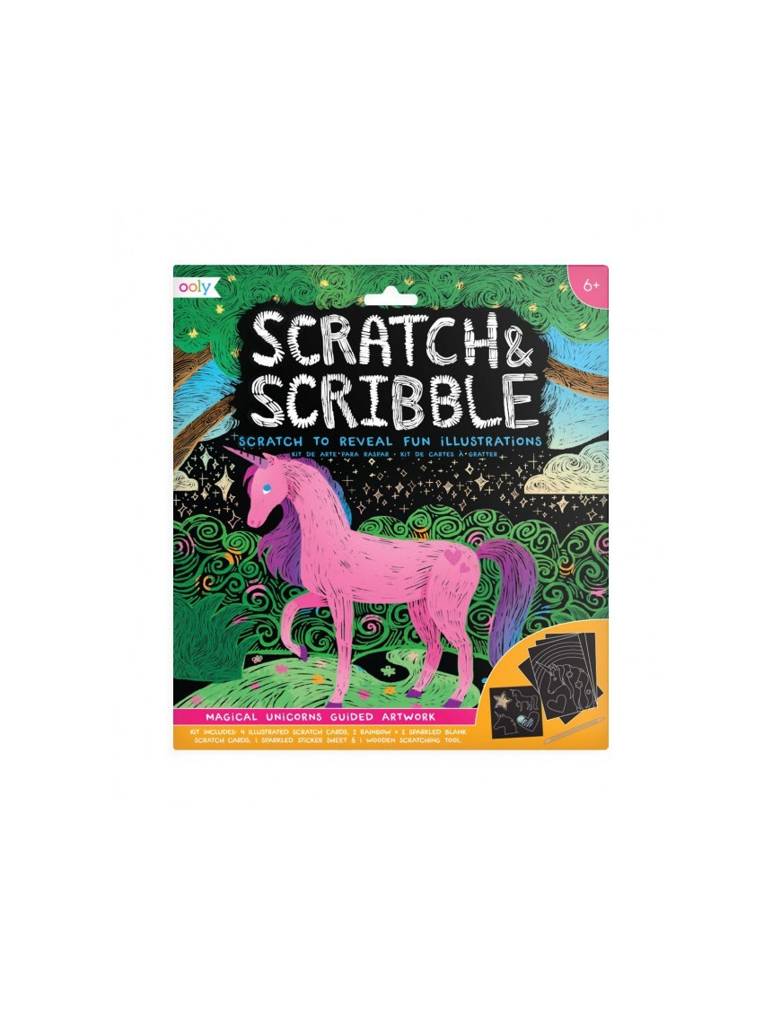 Ooly, Zdrapywanki Scratch & Scribble - Magiczne Jednorożce