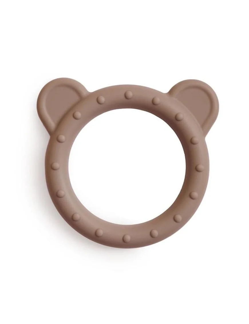 Mushie - Gryzak silikonowy bransoletka BEAR Natural