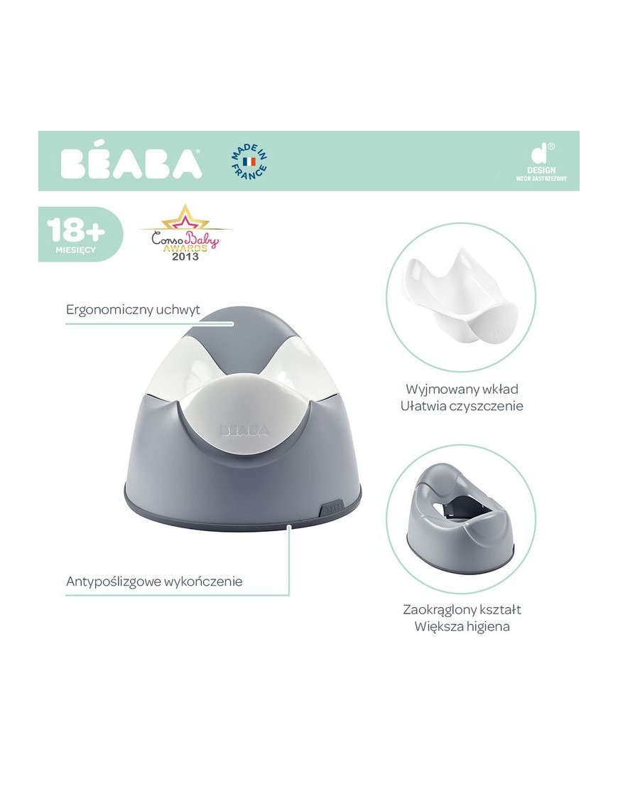 Beaba Nocnik z wyjmowanym wkładem Light Mist Beaba Nocnik z wyjmowanym wkładem Light Mist