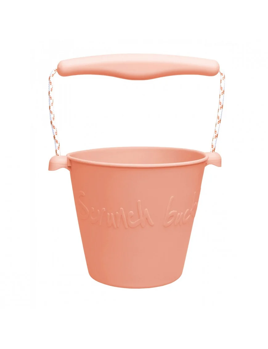 Składane wiaderko do wody i piasku Scrunch Bucket - Koralowy