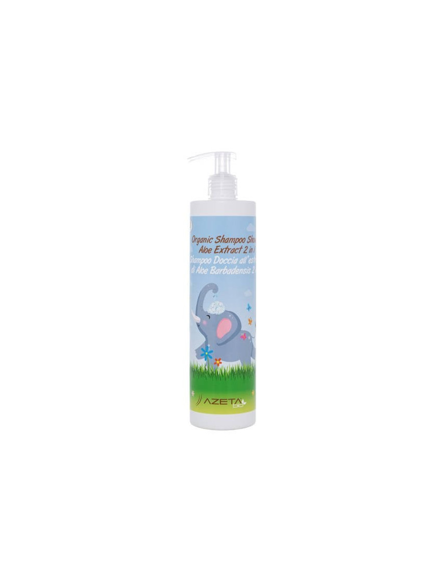 Organiczny szampon i płyn do mycia ciała 2w1 dla dzieci z ekstraktem z aloesu 500 ml – Azeta Bio