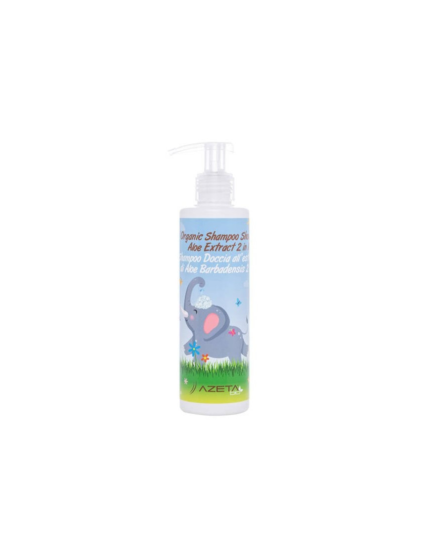 Organiczny szampon i płyn do mycia ciała 2w1 dla dzieci z ekstraktem z aloesu 200 ml – Azeta Bio