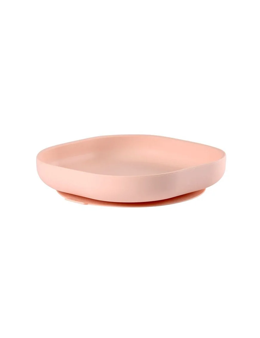 Beaba Silikonowy talerzyk z przyssawką pink