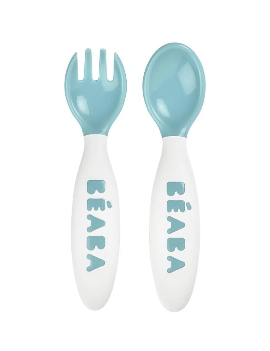 Beaba Sztućce plastikowe w etui blue