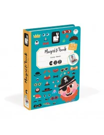 Magnetyczna układanka Śmieszne buzie Chłopiec Magnetibook, Janod