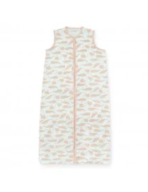 Jollein - Śpiworek niemowlęcy letni Summer hydrophilic WHALES PALE PINK