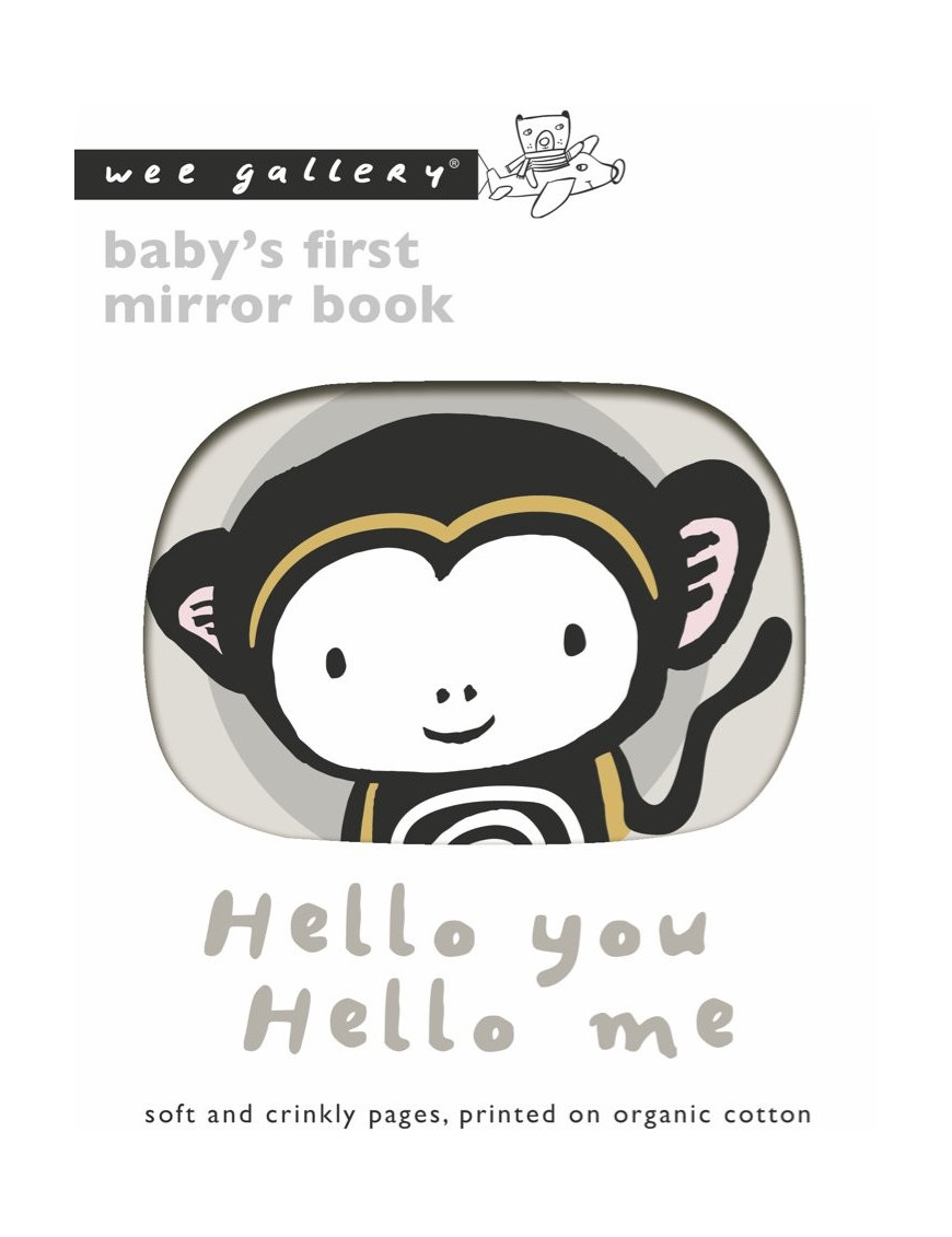 Wee Gallery, Miękka, sensoryczna książeczka WEE HELLO YOU, HELLO ME