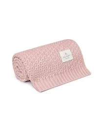 Bambusowy kocyk powder pink 80x100 - chain