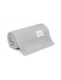Bambusowy kocyk light grey 80x100 - chain