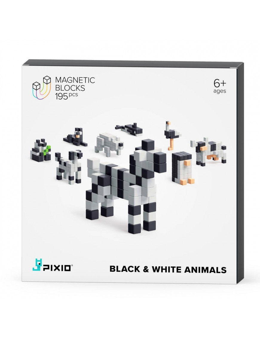 Klocki Pixio Black & White Animals, Story Series, Pixio®