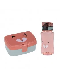 Lassig Zestaw na lunch Lunchbox + Tritanowa butelka - bidon 460 ml About Friends Lis