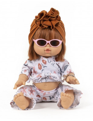 Różowe okulary dla lalki Minikane