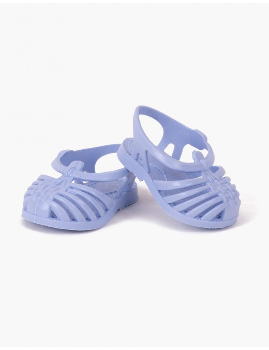 Sandałki niebieskie dla lalki Minikane
