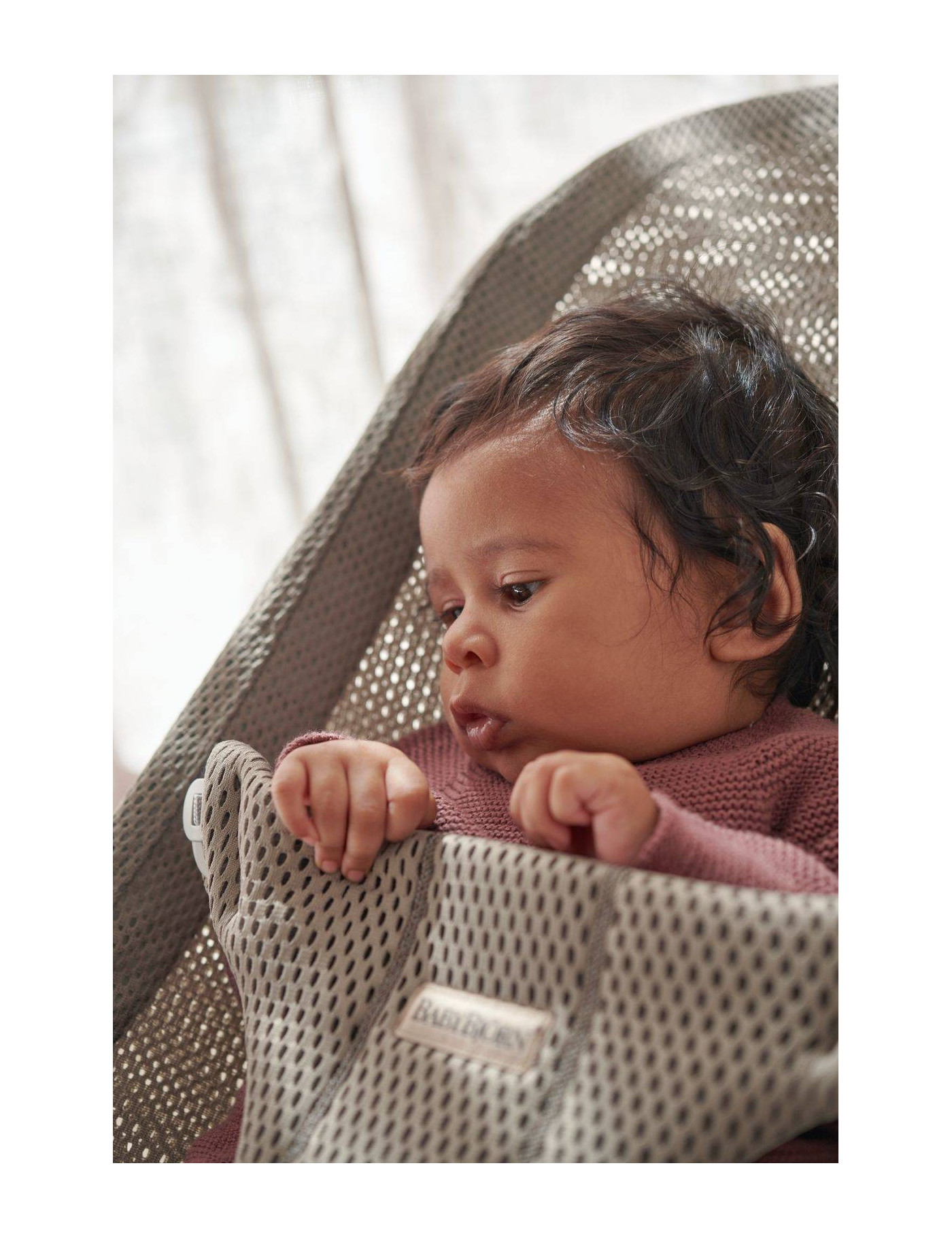 BABYBJORN - leżaczek BLISS MESH - Szary Beż