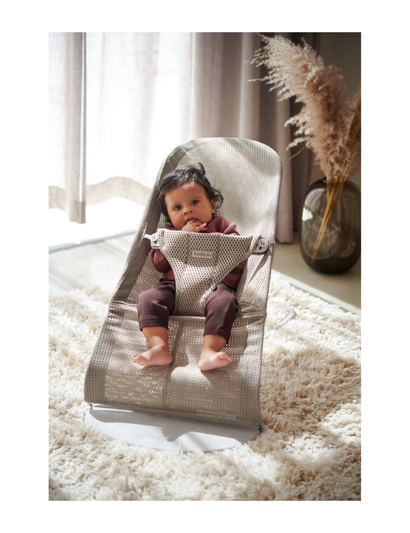 BABYBJORN - leżaczek BLISS MESH - Szary Beż