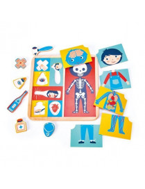 Drewniana układanka edukacyjna - Ciało człowieka, Tender Leaf Toys