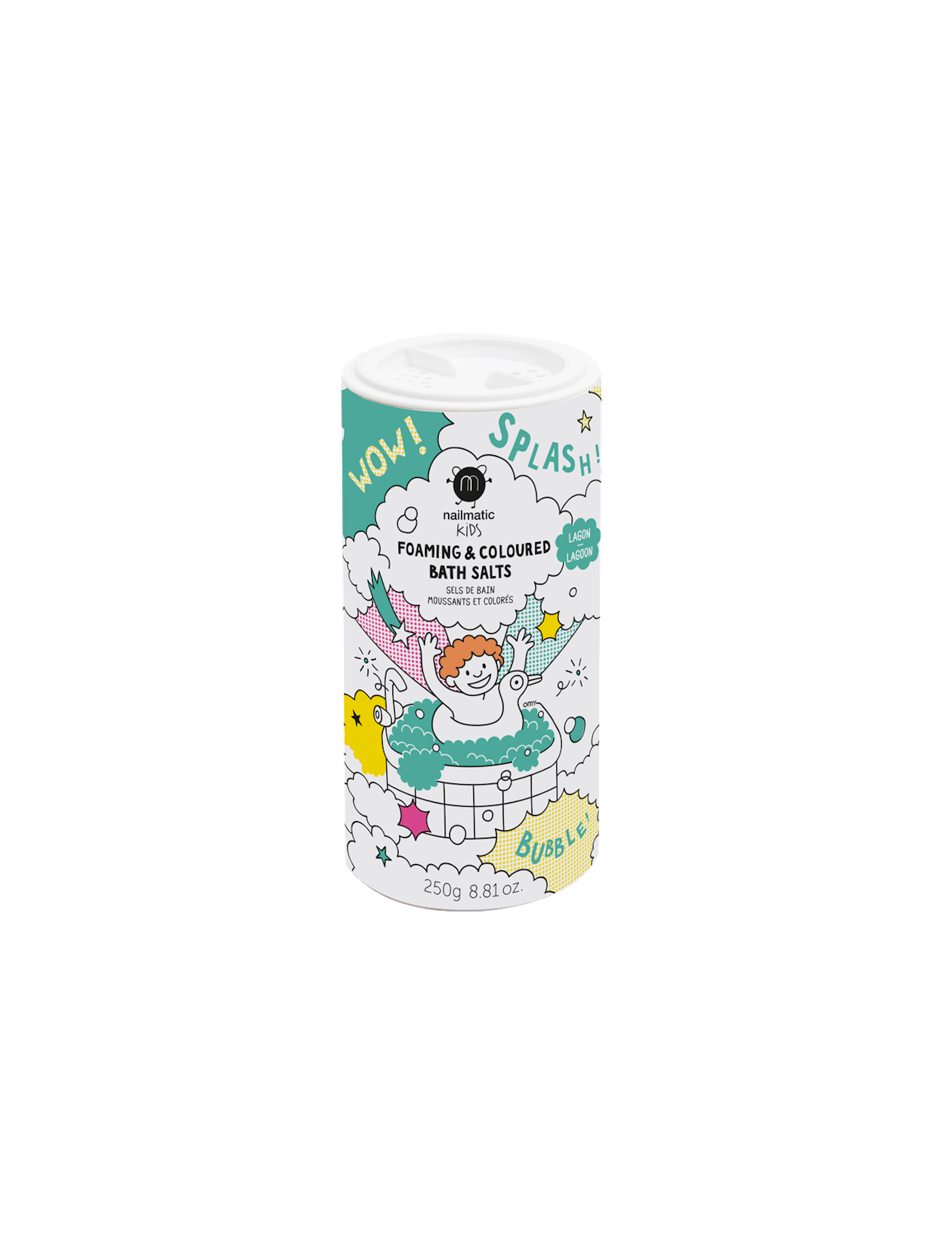 Nailmatic lagoon salts – zielona pieniąca się sól do kąpieli dla dzieci Nailmatic lagoon salts – zielona pieniąca się sól do kąpieli dla dzieci
