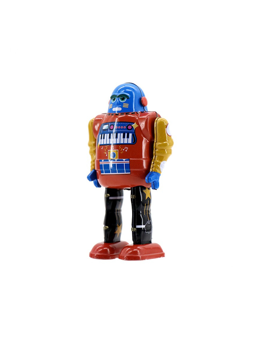 Mr and Mrs Tin Robot Piano Bot