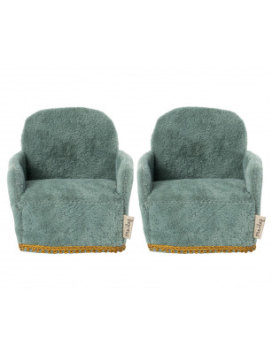 Zestaw 2 foteli dla Myszek Maileg Akcesoria - Chair, Mouse - Green