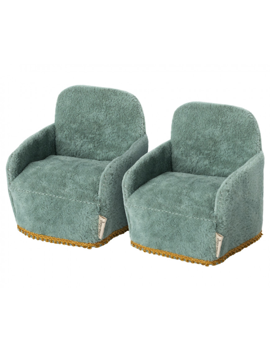Zestaw 2 foteli dla Myszek Maileg Akcesoria - Chair, Mouse - Green