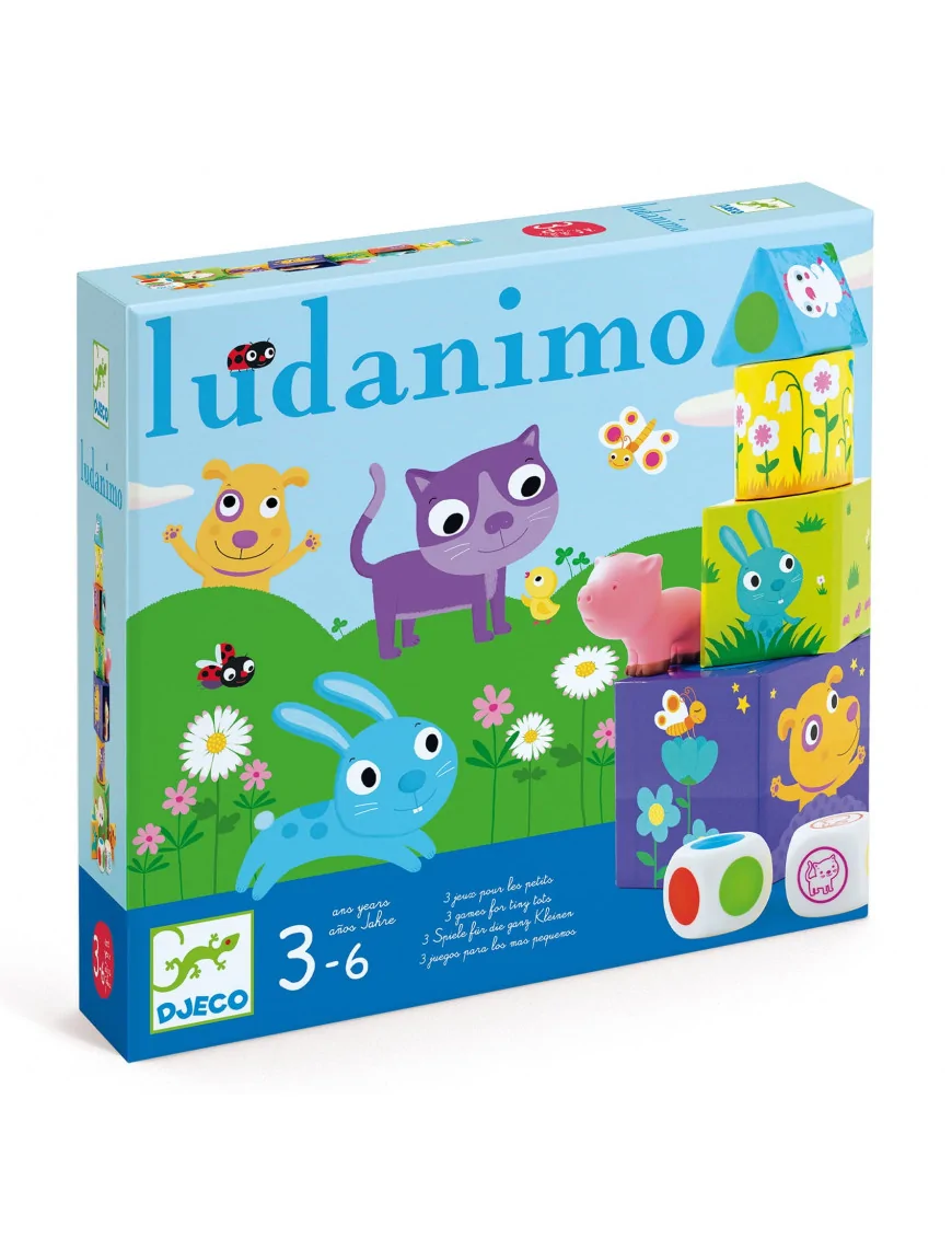 Ludanimo zestaw 3 gier dla dzieci Djeco