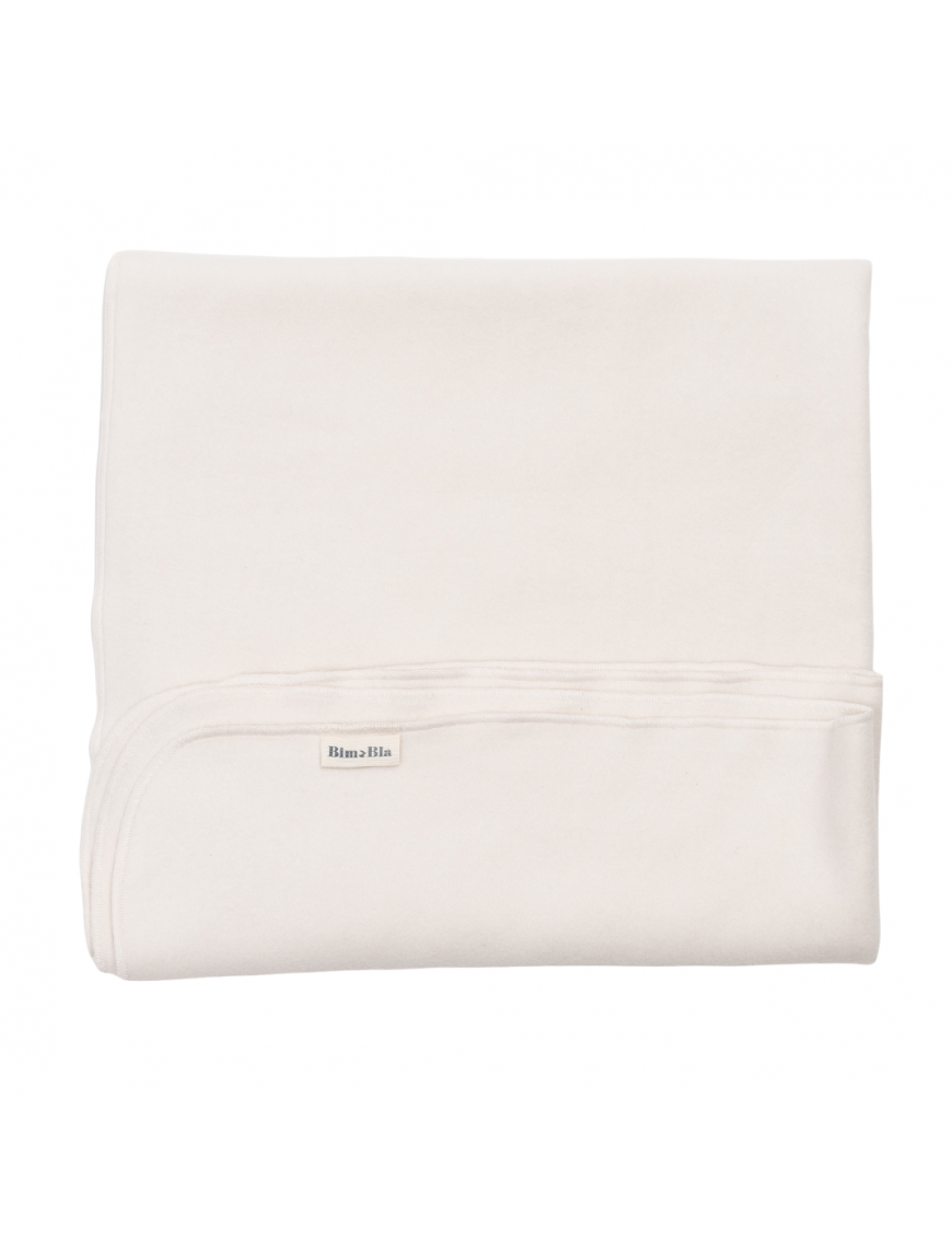 Kocyk Fleece z bawełny organicznej - ecru Bim Bla