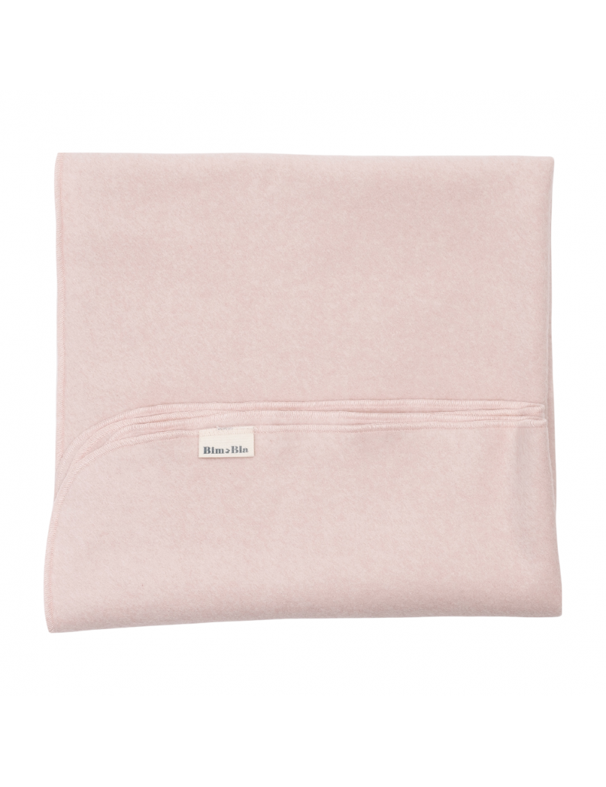 Kocyk Fleece z bawełny organicznej - różowy Bim Bla