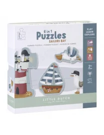 Little Dutch Puzzle 6 elementów Sailors Bay