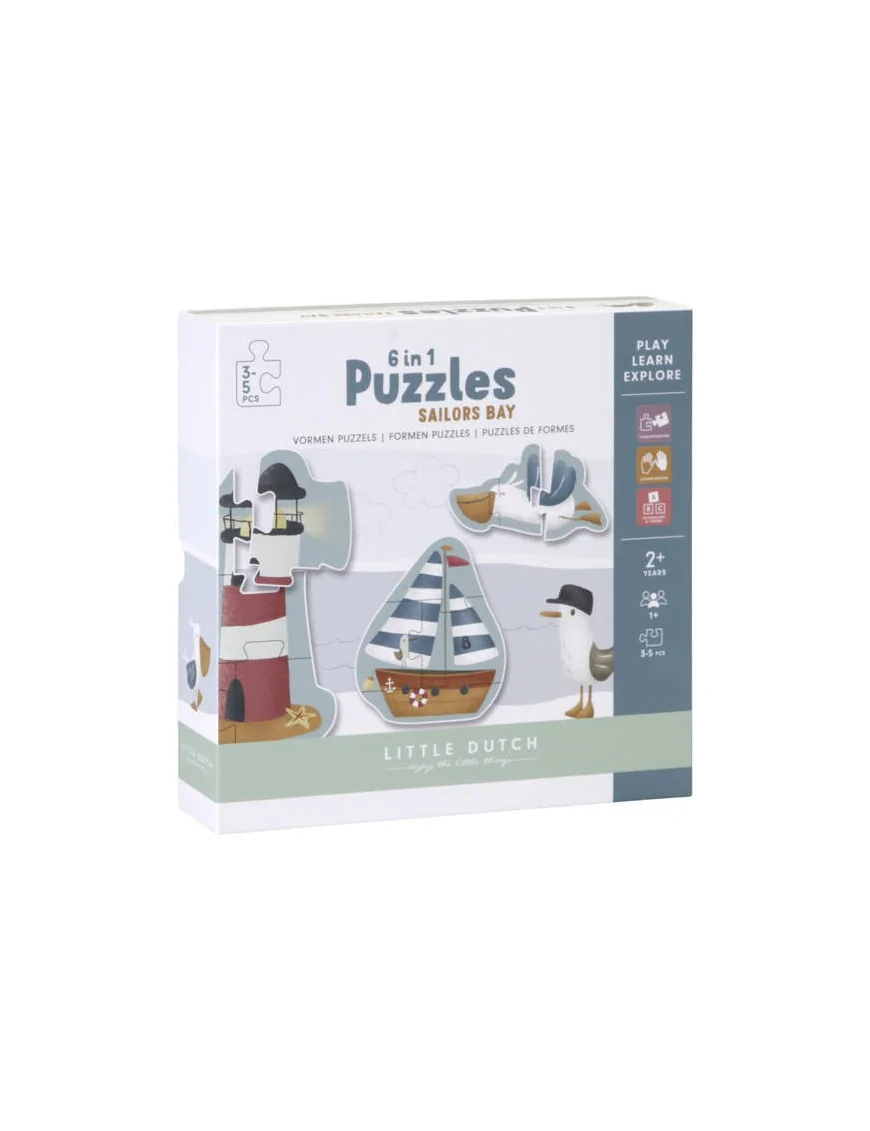 Little Dutch Puzzle 6 elementów Sailors Bay