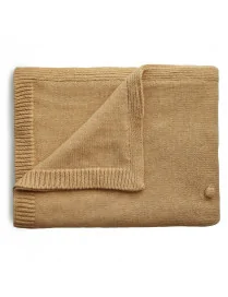 Mushie Kocyk z Organicznej Bawełny Textured Dots Mustard Melange