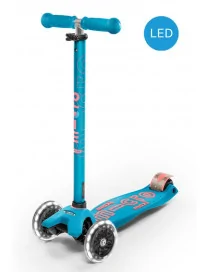 Hulajnoga Maxi Micro Deluxe Aqua LED