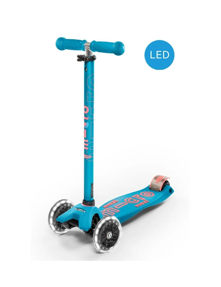 Hulajnoga Maxi Micro Deluxe Aqua LED