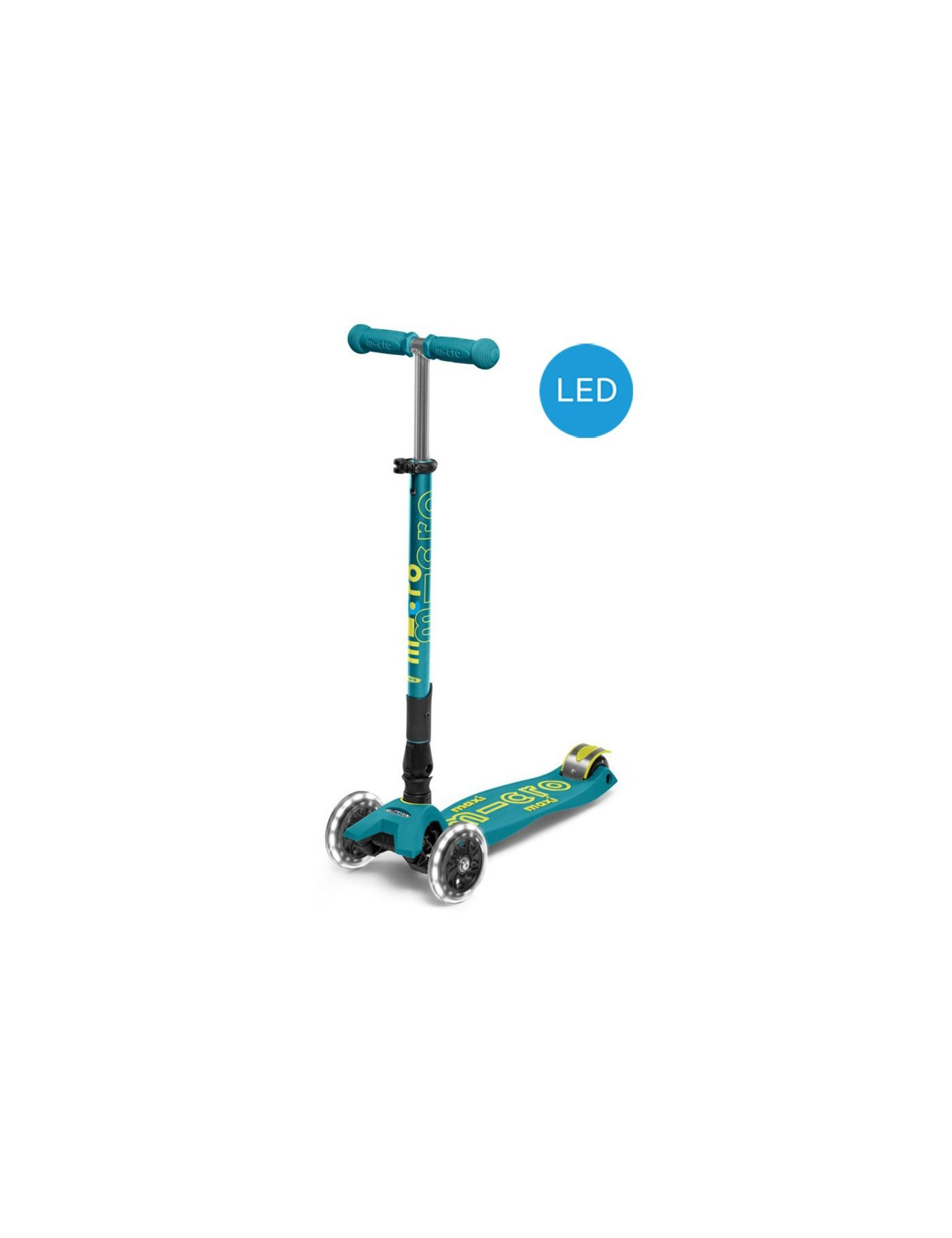 Hulajnoga Maxi Micro deluxe składana LED Petrol Green