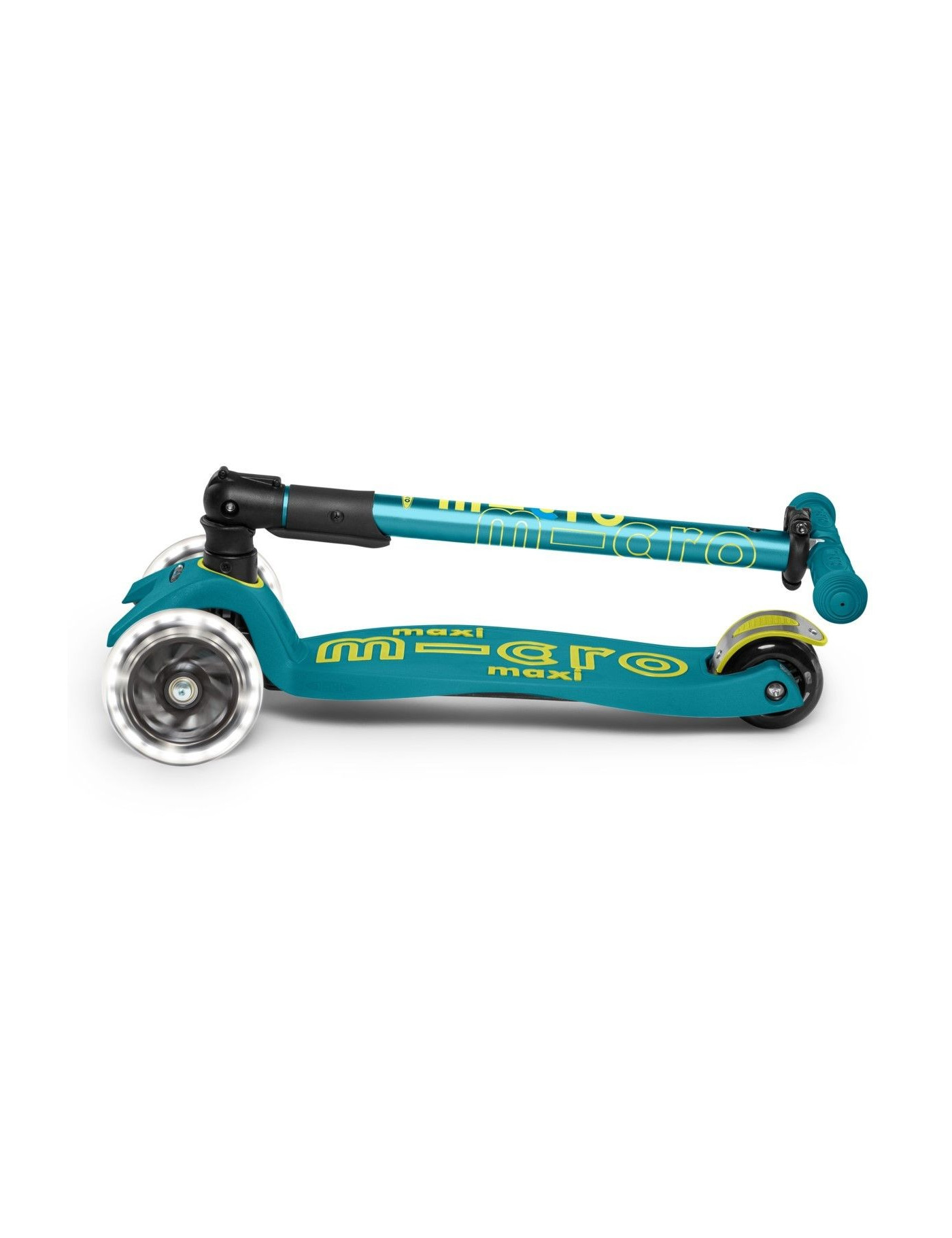 Hulajnoga Maxi Micro deluxe składana LED Petrol Green