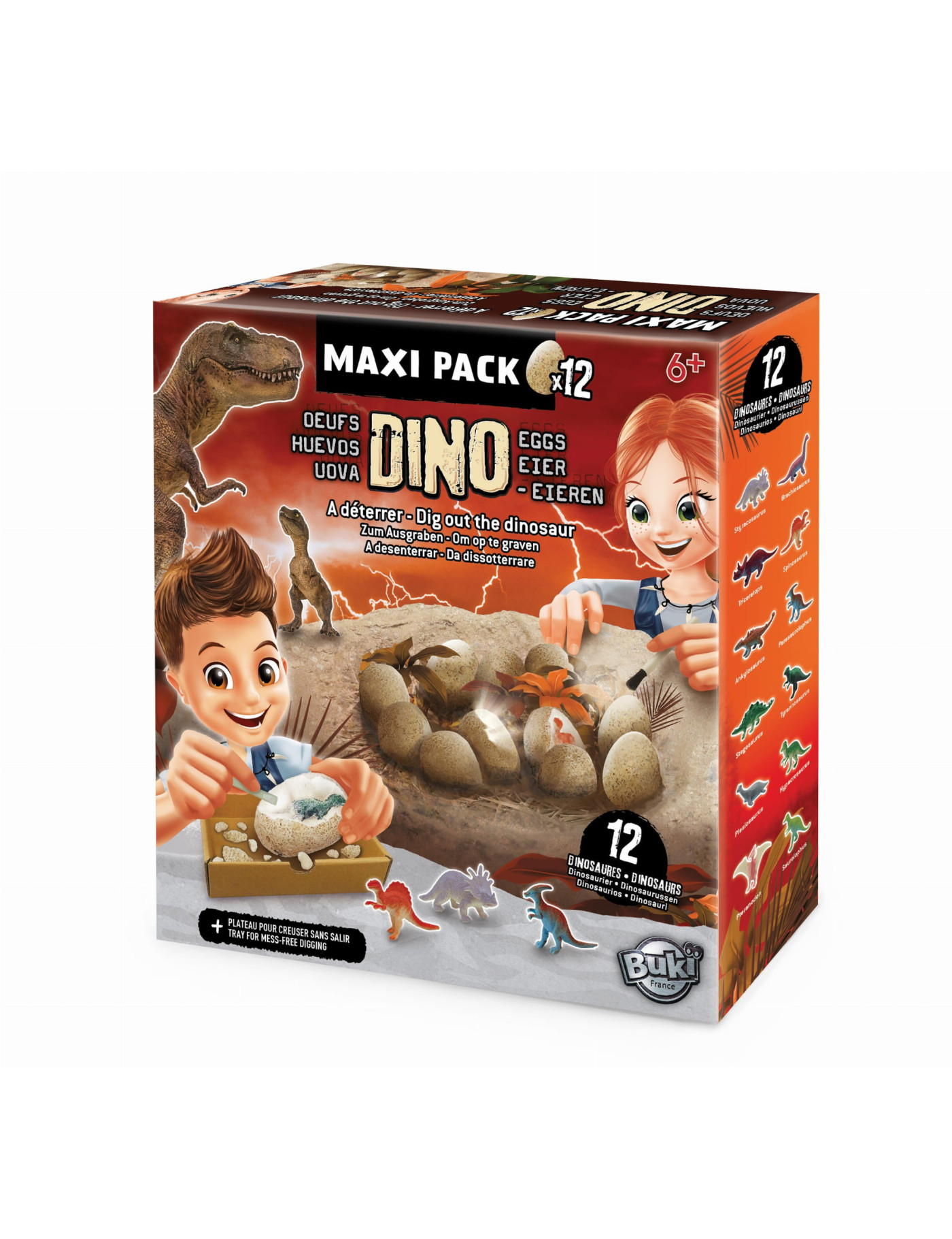 Mega paka jajek dinozaura - 12 sztuk Buki