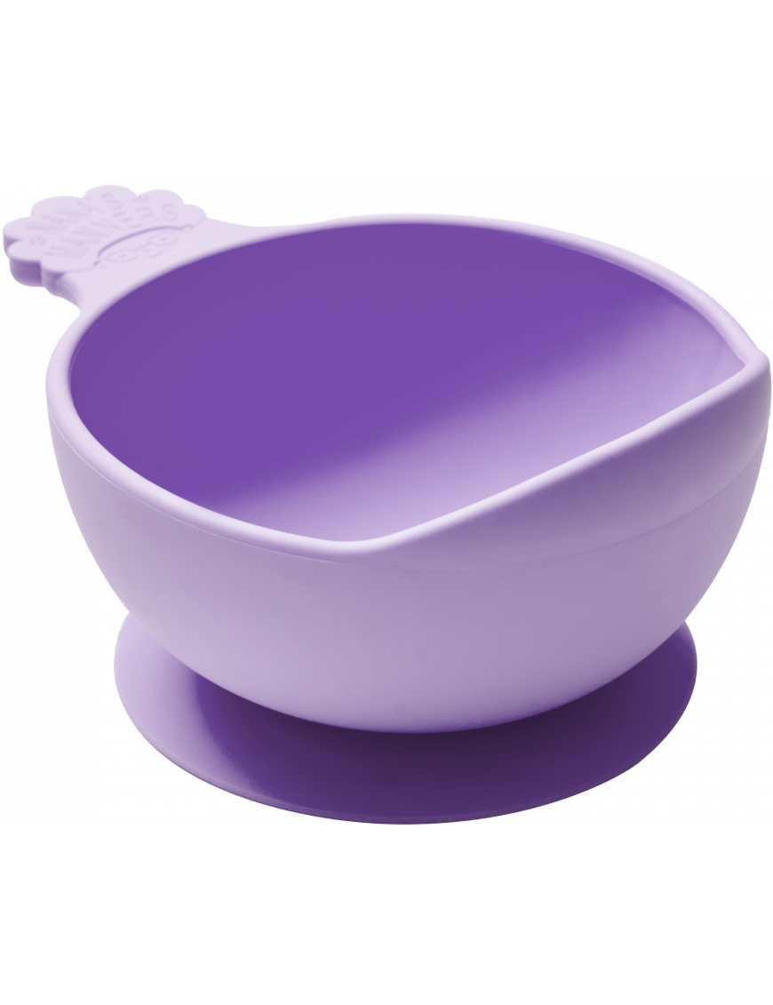 Nana's Manners Purple miska silikonowa z przyssawką i uchwytem