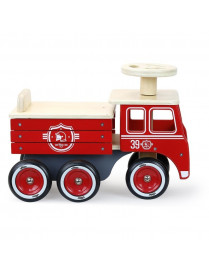 Vilac jeździk drewniany wóz strażacki