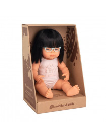 Lalka dziewczynka Azjatka z okularami 38cm Miniland Doll Miniland