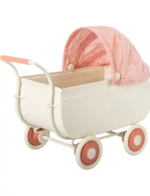 Akcesoria Maileg - Metalowy wózek dla myszek 15cm - MICRO PRAM CORAL